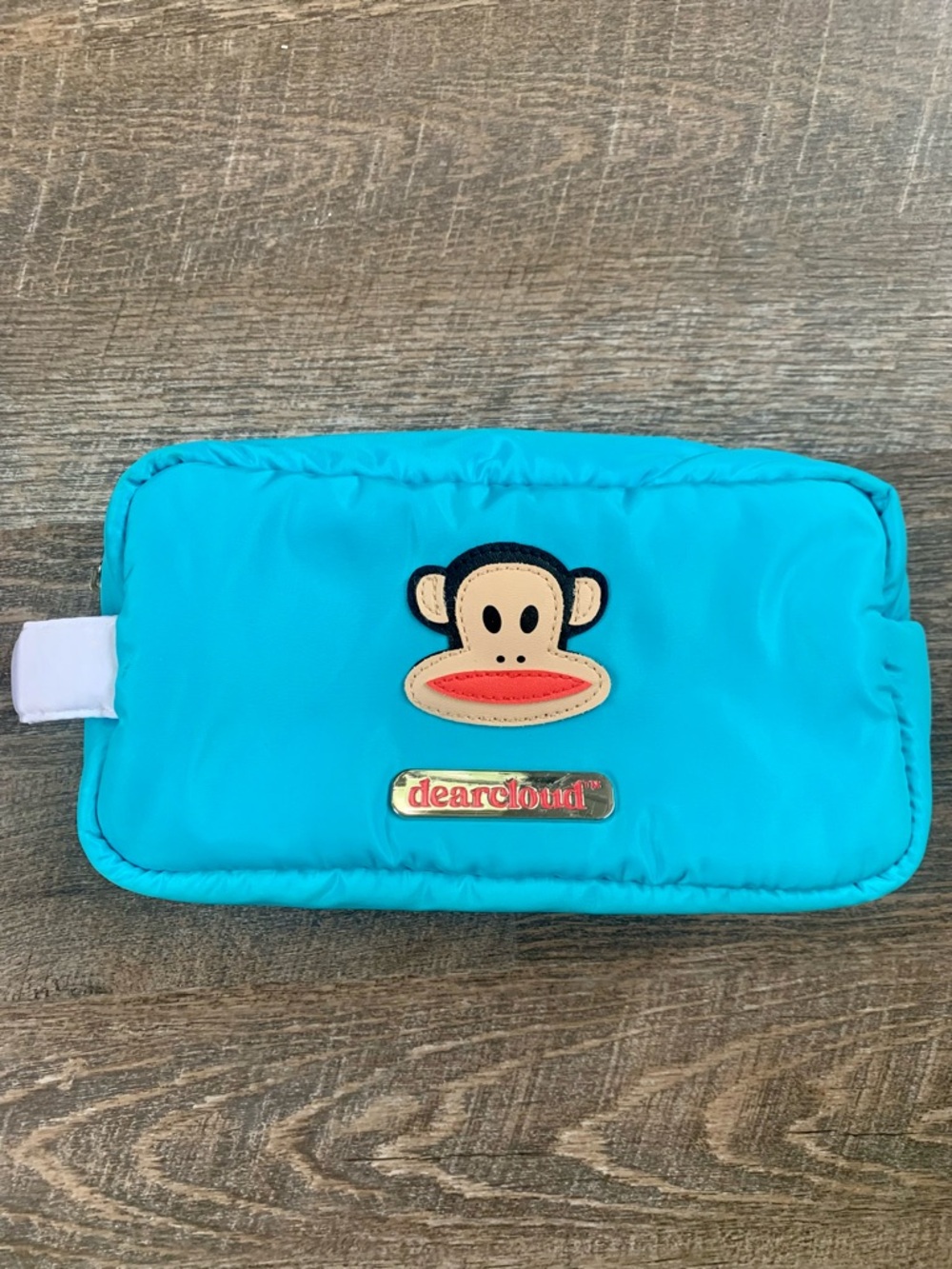 Paul Frank dearcloud Teal logo Travel and/or Cosmetic Pouch, like NEW